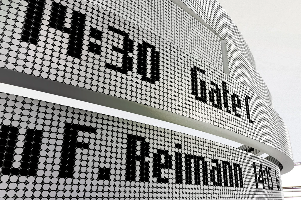 3D Visualization of a sculptural flipdot display system